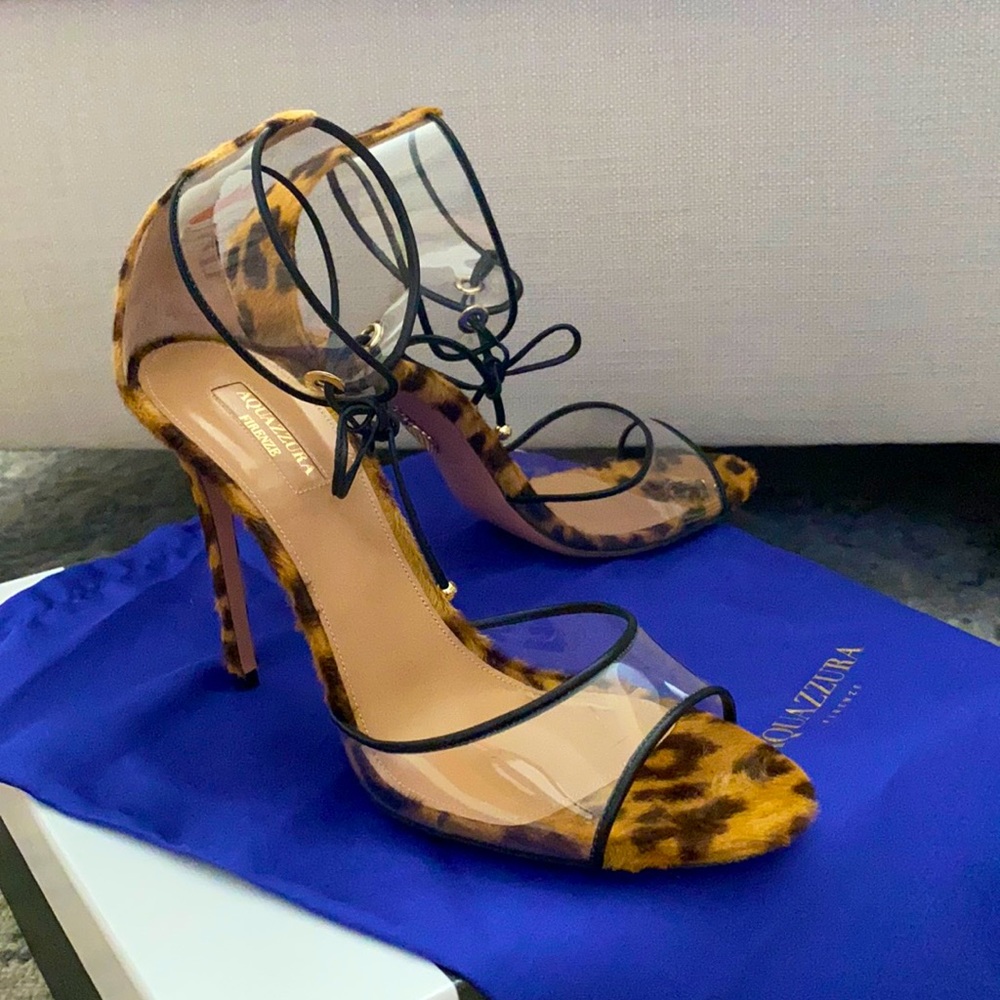 Aquazurra leopard optic heels